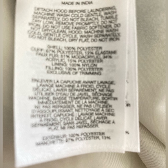 Columbia coat parka jacket light puffer coat removable hood faux fur embellished - Picture 9 of 14